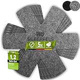 SILBERFELS Filz Pfannenschutz Stapelschutz Topfschoner | 38 cm [5er Set] Grau | Waschbar Zuschneidbar Hitzebeständig | Pfannenschoner Kratzschutz Pfannentrenner für Pfannen & Topf Schutz