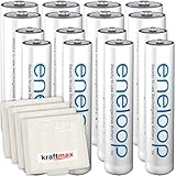 16er Kombipack Panasonic Eneloop Akkus 8 AA/Mignon, 8 AAA/Micro Hochleistungs Akku Batterien in Kraftmax Akkuboxen V5