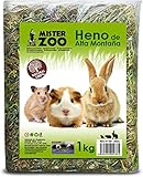 Onlissa Natürliches Hochgebirge Heu mit Hamsterkräutern und kleinen Haustieren (1 kg)