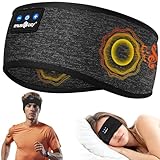 MUSICOZY Schlafkopfhörer Bluetooth 5.4, Schlaf Kopfhörer Sport-Kopfhörer 14+STD Spielzeit Kopfhörer Schlafen mit HiFi-Stereo, Ergonomisch Tech Gadgets für Seitenschläfer (Schwarz, L)