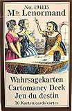 Mlle Lenormand Wahrsagekarten No. 194115 (Lenormand Wahrsagekarten): 36 Karten mit Anleitung - Cartomancy Deck - Jeu du destin