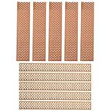 TEHAUX Knisternde Kerzen Holzdochte 10 Stück Rauchfrei Hohles Gitterdesign für Bastelprojekte und Rechteckige Kerzenherstellung