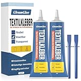 100 ml Textilkleber, Wasch- und bügelbeständig Stoffkleber Textilkleber, Permanenter Kleber für Stoffe, Baumwolle, Leder, Jeans und mehr