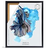 rahmengalerie24 Schattenfugenrahmen 60x80 cm schwarz matt für Leinwand Bilderrahmen Keilrahmen für Leinwände aus Holz MDF