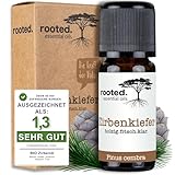 rooted.® BIO Zirbenöl 10ml [100% NATURREIN] - Echter Tiroler Zirbelkiefer - Pinus cembra - Ätherisches Zirbenkieferöl für Aromatherapie, Duftlampe, Diffusoren, Raumduft, Duftkerzen und -Seifen
