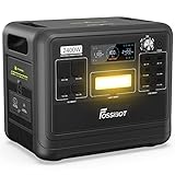 FOSSiBOT F2400 2048Wh/640000mAh Tragbare Powerstation, Solar Generator LiFePO4, 3x230V AC Outputs 2400W (4800W Peak), Portable Power Stationen Stromspeicher, Outdoor Reisen und Camping im Wohnmobil