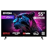 DYON Movie Smart 55 VX - 55 Zoll (139 cm) Fernseher (4K Ultra-HD Smart TV, Triple Tuner (DVB-C/-S2/-T2), App Store, Prime Video, Netflix, YouTube, DAZN, Disney+) [Modelljahr 2024]