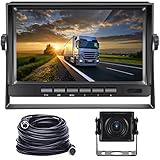 Hodozzy Rückfahrkamera Set AHD mit 7 Zoll LCD Monitor & Kamera Nachtsicht IP69 Wasserdicht für LKW, Anhänger, Bus, PKW, Wohnmobile, Vans (12V-24V), mit 15m Kabel