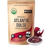 Organic Atlantic Dulse Flakes – Junger Seetang, der im Nordatlantik angebaut wird, vakuumgetrocknete Premium-Qualität. Weiche Textur und milder Geschmack. Fügen Sie 1 Teelöffel zu Ihrem Gericht hinzu