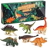 Sanlebi Dinosaurier Figuren Spielzeug- Realistische Dinosaurier Set Mini Dinosaurier Pädagogisches Spielzeug für 3 Jahren Jungen Mädchen