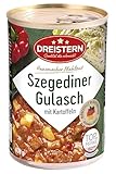 DREISTERN Szegediner Gulasch mit Kartoffeln I leckeres Fertiggericht mit Sauerkraut in der praktischen recycelbaren Konservendose I DREISTERN - Qualität die schmeckt