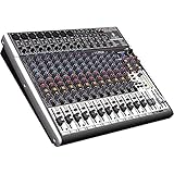 Behringer X2222USB Premium 22-Input 2/2-Bus Mixer mit XENYX Mic Preamps und Compressors, British EQs, 24-Bit Multi-FX Processor und USB/Audio Interface,Kompatibel mit PC und Mac