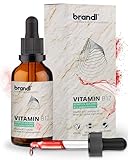 B12 Vitamin hochdosiert mit 3 Aktivformen für optimale Bioverfügbarkeit | Vegan & alkoholfrei mit pflanzlichem Glycerin ohne Zusatzstoffe | Vitamin B12 Tropfen | 50ml