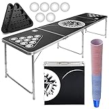 Jago® Bierpong Tisch Set - ab 18 / für Erwachsene, inkl. 6...