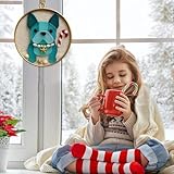 Christbaumkugeln Kunststoff mit Anhänger Seeglas, Seeglas, Kunstornament, natürlich, für Party, Zuhause und Strandurlaub