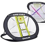 SAPLIZE Golf Chipping Netz, Stark stabiles Pop Up 3-Loch-Golf-Zielnetz für Indoor/Outdoor/Backyard Genauigkeit und Swing Praxis, tragbares Golf-Trainingsnetz