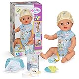 BABY born Lukas (Little Baby Boy) - 36 cm große Babypuppe - 7 Funktionen inkl. Accessoires & Strampler - Funktioniert komplett ohne Batterien - Geeignet für Kleinkinder ab 1 Jahr