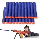 SGERUFZ 20 pcs Fléchettes Lot de pour Nerf Elite Blasters 7,2 cm pour Pistolet Jouet Bullets Refill Darts Foam Convient pour Nerf N-Strike Recharge pour Enfants munitions Bleu
