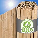 urfence Deine Oase: 100x300 Bambus Sichtschutz Zaun Holz -...