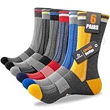 Cirorld Socken Herren 43-46 37-42, 6 Paar Arbeitssocken, Sportsocken, Wandersocken, Atmungsaktiv, Tennissocken mit VerstäRkte Sohle, SchweißAbsorbierend, Blasenschutz, Geeignet für Arbeit, Laufen