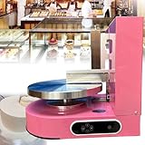 Hydravex Automatische Kuchenbeschichtungs-GläTtungsschabermaschine, Automatischer Kuchencremeschaber, 4-12-Zoll-Kuchenbuttercreme-Verteilmaschine, Elektrische Kuchenglasurmaschine,Pink