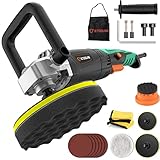 ETOOLAB Poliermaschine Auto, 1200W [Professional] 7 Variable Geschwindigkeit, 22 tlg, Auto Poliermaschine Set mit 152/178mm Polierpad, für Boot KFZ