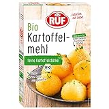 RUF Bio Kartoffelmehl, Kartoffelstärke zum Andicken & Binden, für Kochen & Backen, z.B. für Klöße & Süßkartoffelpommes, glutenfrei und vegan, 9 x 500g