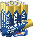 VARTA Batterien AAA, 10 Stück, Longlife Power, Alkaline, 1,5V, ideal für Spielzeug, Funkmaus, Taschenlampen, Made in Germany