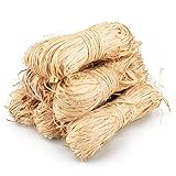 jijAcraft 6x50g natürliche Raffia, 300g braune Bast für Bastelarbeiten, Floristensträuße