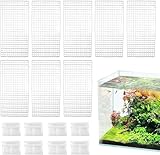 8er-Set Klare Acryl Aquarium Abdeckung mit Clips - Belüftetes Gitter Design, Sicherer Tankdeckel für Zuchtbecken, Individuell Zuschneidbar
