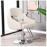 LDCBFTR Friseurstuhl, Salon-Friseurstuhl, 360-Grad-drehbarer Friseurstuhl, hydraulischer Rasier-Styling-Stuhl aus Leder für Beauty Spa, Tattoo und Barbershop, Grün WFJ