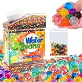 YESLUSY Wasserperlen Bunte 50000 Stück & 200 Stücke Wasserperlen XXL, Wasserperlen Ungiftig, Water Beads Gelperlen für Pflanzen, Blumen, Vase Füllstoff und Deko