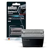 Braun Series 5 Elektrorasierer Scherkopf, ORIGINAL Ersatzscherteil vom Hersteller passend für Braun Herren Rasierer Series 5, 52B, schwarz, 1er Pack