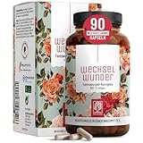 WECHSELWUNDER - 500mg Yamswurzel mit 340mg Rotklee, Baldrian, Eisen, Vitamin B9 und B12 Kapseln hochdosiert - Meno Balance - 90 Wechseljahre Kapseln