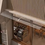 UISEBRT Vordach Überdachung Haustürvordach Moderne Vordach aus 3.5 mm Transparent Terrassendach für Haustür Inkl Montagematerial UV Regen Schneeschutz für Tür Fenster Balkon 50 x 200 cm