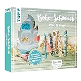 Boho-Schmuckset Wild & Free (Türkis/ Lachs): Anleitung und Material für 5 Armbänder im Boho Look zum Selbermachen. Bänder, Biegeringe, Perlen und Anhänger. Nickelfrei