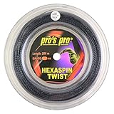 Pro's Pro Hexaspin Twist Tennissaitenspule, 200 m, Schwarz,...