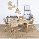 MEBEL ELITE - Küchentisch 120x75 cm oder 160x75 cm - Esstisch ausziehbar Rechteckig - Esszimmertische aus Holz - Holztisch aus MDF-Platte - Tisch Esszimmer