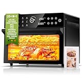 30L Heißluftfritteuse XXL Minibackofen mit LED-Touchscreen, Minibackofen mit Umluft mit 20 Programmen und Zwei Kochmodi, 1800W Heissluftfritteuse Air Fryer Oven ohne Öl, 8h Timer, Rezeptbuch,7 Anhänge