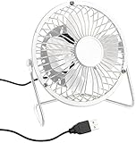 Sichler Haushaltsgeräte USB Lüfter: Mini-USB-Tischventilator, Vollmetall, neigbar um 360°, 2,5 W, Ø 10 cm (Mini Ventilator USB, Kleiner Ventilator, Laptop Tisch)