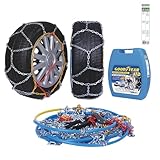 Goodyear 77935 Schneeketten 12 mm für SUV, Lieferwagen und Wohnmobil mit Selbstspannsystem, Größe 245