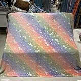NimblusToy Einhorn Decke Kuscheldecke Leuchtet im Dunkeln Kinder Kuscheldecke Flauschig Geschenke für Jungs Mädchen Warme Kuschelige Sofadecke für Wohnzimmer, Couch oder Bett (100 x 150 cm)