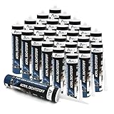 24x ARLI Acryl Dichtstoff 310ml weiß Universal Bauacryl Fugenfüller Fugendichtmasse überstreichbar für Fugen Risse Putz Beton Holz Wand & Decke Dichtmasse (24 Kartuschen)