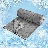 WONGS BEDDING Kühldecke Sommerdecke - mit Japanische Arc-Chill Q-Max 0,43 Kühlfasern, 2 in 1 Selbstkühlende Decke für Menschen zum Reisen Sofa Büro Betten Hause, Grau 150x200 cm