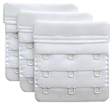 Chanie Damen Packung mit 3 Weich Komfortabel Erweiterung 3 Haken BH-Verlängerer, 6,1cm x 5,8cm