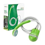 RISEPRO Camping Duschkopf Portable Camp Duschkopf Eingebaute 2200 MAH Akku, USB-Ladekabel, Mit 1,8 Meter Schlauch, Wasserpumpe Für Wandern, Pet Reinigung, Autowäsche usw.