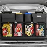 SURDOCA 3rd Gen Kofferraum Organizer, Auto Aufbewahrung mit 8 Große Taschen, Stärker Autobox Kofferraum Klettverschluss, Universal Kofferraumtasche Autotasche