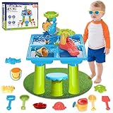 Diealles Shine Wasserspieltisch, Multifunktional Wassertisch Kinder Outdoor, Sand und Wasserspieltisch ab 1 2 3 4 Jahre, Wasser Spieltisch Kinder Outdoor Strand Sommer Aktivität