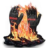 SPGOOD Grillhandschuhe hitzebeständig 800 Grad feuerfeste...