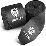 FIGHTR® Premium Boxbandagen für max. Stabilität und Sicherheit | 4m halb elastische Bandage mit Daumenschlaufe für Boxen, MMA, Muay Thai - Box Hand Bandage Sport | Set aus 3